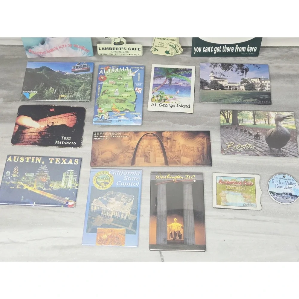 Vintage Refrigerator Magnet Lot of 16 States Souvenirs Tourist Novelty Funny